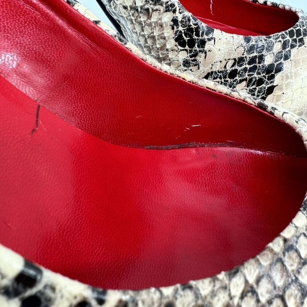 GUESS Womens Stiletto Snake Animal Print Party Shoes Pump Heel US 8.5M Y2K 90s - Picture 9 of 16
